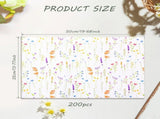 200 Sheets Vintage Print Tissue Paper Tough Paper for Present Bag Packaging Ideal for Wedding V1366-AZ2-W-14982