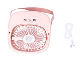 Adjustable Electric Fan Portable Spray Humidification Electric Fan for Home Outdoor DormitoryPink V1294-YM0721-3113210056412