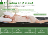 800GSM Mattress Topper Viscose Derived from Bamboo, Thick Pillowtop Fitted Mattress Cover with 45cm V1317-HB-TOP-AUD-CL-HEI