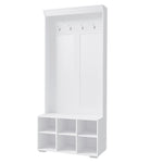 Artiss Shoe Rack Cabinet Hall Tree Coat Rack 180CM White FUR-W-SHOE-180-WH-AB