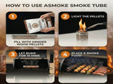 ASMOKE 3-Piece Premium Wood Pellet Variety Pack - Oak, Cherry & Apple V642-XFAS-MIX-WO-PEL-5LBSX3