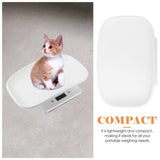 Digital Pet Scale for Small Animals, White ABS, Accurate Weight Measurement, 1 Pack V1369-AZ3-W-15722