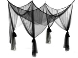 Square Mosquito Net, Suitable for Single to Queen Sized Beds, 4 Side Openings & 26 ft Hanging Rope, V1192-AZ-W-22007