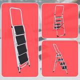 Foldable Non Slip 4 Step Steel Ladder V63-802117
