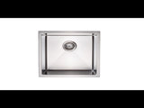 450x450mm Handmade Stainless Steel Undermount / Topmount Kitchen Laundry Sink with Waste V63-846401