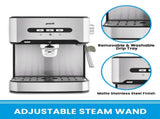 Pronti 1.6L Automatic Coffee Espresso Machine with Steam Frother CFM-16L-CRK-825