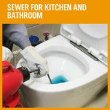 400W Drain Cleaner Electric Eel Rigid Plumbing Sewerage Pipe Machine 6 Cutters V465-53001-1