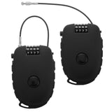 2-Pack Weather Resistant Flexible Retractable Steel Cable Locks for Bikes, Gates, Outdoor Security V1370-AZ4-11555