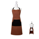 J Elliot Home Selby Cotton Apron 83 x 68 cm Ginger & Black V442-IDC-APRON-SELBY-GINGER-SH