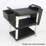 SOGA 2X Small Food Trolley Utility Cart Waste Storage Bin FOODCART1511-JBINSX2