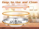 Divided Serving Tray with Lid - Reusable Veggie Tray with Lid and Dip Snack Platter 6 Compartments V1370-AZ4-10431