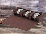 3 Watch Travel Case- Classic Leather Watch Case With Perfect Texture.Portable Watch Roll Or V1192-AZ-W-0774