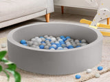 Keezi Kids Ball Pit 90x30cm Ocean Foam Play Pool Barrier Toys Children Grey BPOOL-A-7033-GR