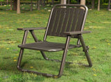 Coffee Portable Folding Chair - Outdoor Beach and Camping Recliner V888-ELOSUNG18321