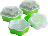 Petluno 4 pieces seedling pots with lids, 16 cm seedling pot BPA-free healthy hydroponic growing pot V1259-DP01-A-1646