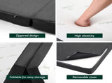 Giselle Bedding Foldable Mattress Folding Foam Double Bamboo FOAM-MFM-TRIO-BAM-BK-D