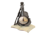 Vintage Design Violin Clock Rests On A Sheet Music Book Resin Violin Model Clock For Favorite V1294-YM0710-3115230131511