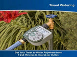 2 Pack Programmable Digital Garden Hose Water Timer with LCD Screen, 1 Outlet, Battery Powered, V1237-ZY-917-110
