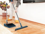 Foldable Broom and Dustpan Set Blue Sturdy and Reliable 1Set V1192-AZ-W-21057