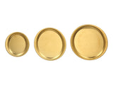 3pcs Stainless Steel Dessert Tray Mirror Polishing Process Snack Jewelry Display TrayGold V1294-YM0523-3118210306011