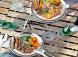 20Pcs Camping Cutlery Set, Stainless Steel Picnic Utensils with Plates and Bottle Opener, V1188-MS-819-056