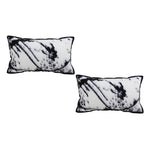 SOGA 2X 35cm Throw Pillow Black and White Leopard Thick Premium Polyester Fiber for Home Decor FRENCHCUSHION324X2