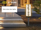 Solar Powered Lighted House Address Numbers Light LED Illuminated with Dual Color Outdoor Address V1294-YM0523-10319963