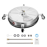 VEVOR 18" Pressure Washer Surface Cleaner 4 Wheels 4000 Max PSI 2 Extended Wands V952-GYQXJBMQJQYPD6WHPV0