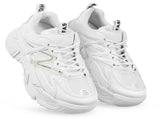 1Pair Women Shoes Sneakers White Chunky Thick Sole Durable Non Slip Material V1370-AZ4-18186