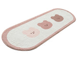 Cartoon Animal Pattern Area Rug Door Mat Soft Cute Oval Rug Bedside Carpet Decoration for Home V1294-YM0706-3117230186711