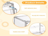 4PCS Action Figures Display Boxes, 3 Tiers Clear PET Display Cases with 2 Movable Plates, Display V1192-AZ-W-18482