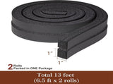 2 Roll 13FT Air Conditioner Foam Strip,Tutuviw 1 X 1 Inch Foam Weather Stripping,Non Adhesive V1189-WXFWAL-20260319-00417