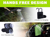 Portable Camping Shower 6000mAh Rechargeable Shower Pump With Smart LED Display 4 Spray Modes V1188-MS-313-0688