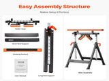 4-in-1 Roller Stand, 220 kg Load Capacity, 838.2-1270 mm Adjustable Height, Folding Heavy Duty with V952-DGZDZGTMGGJ4QQC0MV0