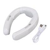 Portable Neck Fan Cooling and Heating Dual Use 3 Speeds Semiconductor Quiet Lightweight Battery V1294-YM0901-3113250130111