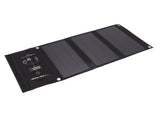21W Foldable Solar Panel Charger Black Portable Solar Phone Charging Panels with Dual USB Port for V1294-YM0718-3114220080011