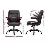 Artiss Executive Office Chair Mid Back Ash Black OCHAIR-G-7023-BR