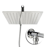 G1/2 Thread 25cm Wall Mounted Shower Stainless Steel Bathroom Rainfall Shower AccessoriesShower V1294-YM0901-3112200111012