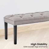 Cate Button-Tufted Upholstered Bench by Sarantino - Light Grey BCH-438-LGY