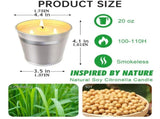 Lemongrass Scented Triple Wick Soy Candle In Smooth Tin, Large Inventory! V1192-AZ-W-26078