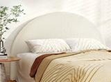 Artiss Bed Head Headboard Bed Frame Double Boucle - GREI White BED-HEAD-GREI-D-WH