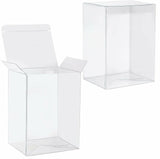 50 Pack of Large 22x14.5cm Rectangle Cube Box - Exhibition Gift Product Showcase Clear V382-50PVC22X14X14