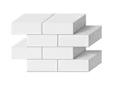 Artiss 3D Peel and Stick Wall Tiles Self Adhesive Subway Backsplash 10 Sheets, White PST-200-WH