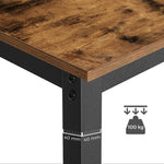 Bar Table with Solid Metal Frame and Wood Look, 120 x 60 x 90 cm V178-11352