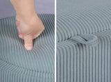 Coffee Table Storage Ottoman - Corduroy Padded Blanket Box Bench ESME - DUSTY BLUE V274-FT-VR-945CGL-LBU
