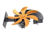 Heat Powered Stove Fan 7 Blade Moon Model Silent Operation Circulating Warm Air Highly Efficient Log V1294-YM0706-3114230120112