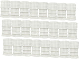24x Womens Leg Warmers Disco Winter Knit Dance Party Crochet Legging Socks Costume - White V563-BR-24LEGWARMS-WHT