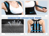 Back Brace Posture Corrector for Women & Men, Adjustable Shoulder Straightener with Full Back V1192-AZ-W-28222