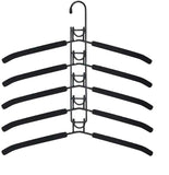 2 PCS Black Adult Multi-Layer Foam Hanger, Detachable Non-Slip Clothes Rack, Space-Saving Wardrobe V888-ELOSUNG13400