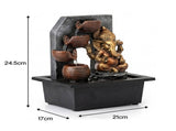 Spector Desktop Fountain LED Tabletop Zen Mini Water Fountain Office Living Room EL1004-LED-AU